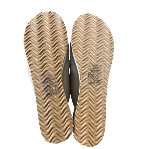 Pierre Dumas Womens Nude Platform Slide Sandals Size 7.5 With Chain Accent - Picture 5 of 6